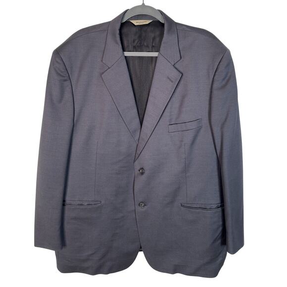 Pronto Uomo Mens 50L Navy Blue 100% Wool Blazer 2 Button Big&Tall Dinner Jacket - Picture 1 of 7